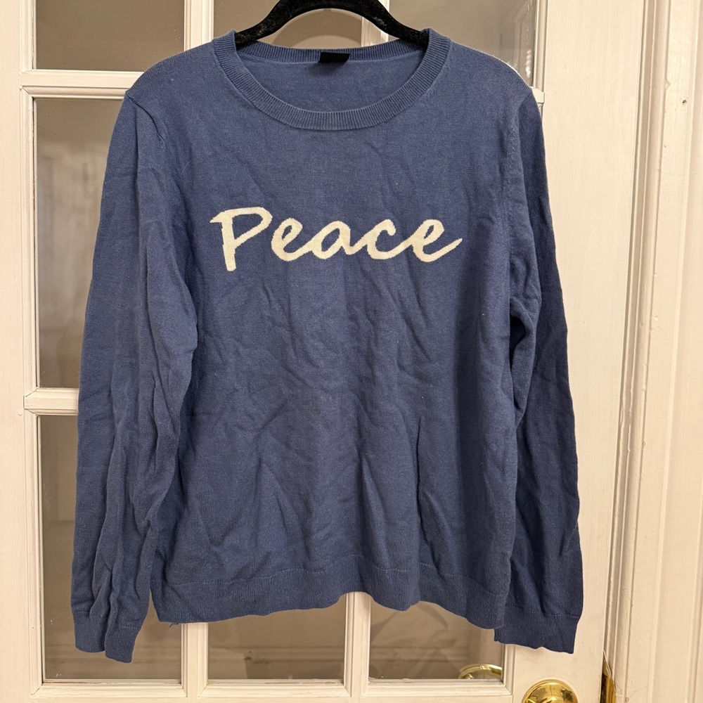 GAP Blue 'Peace' Knit Sweater